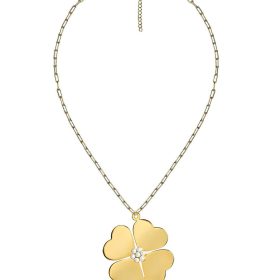 Genlyn Clover Short PaperClip Chain Necklace - 18k Plated - Teggy French