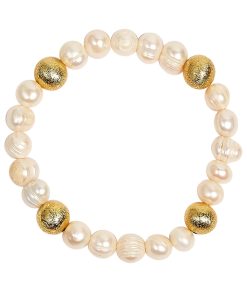 Georgia Beaded Bracelet - Freshwater Pearl and 10mm