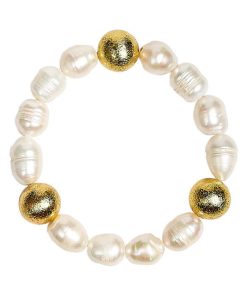 Georgia Beaded Bracelet - Freshwater Pearl and 14mm