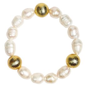 Georgia Beaded Bracelet - Freshwater Pearl and 14mm