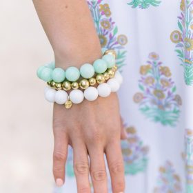 Georgia Beaded Bracelet - Quartz  (6 New Colors)