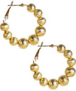 Georgia Hoop - Brushed Gold 10mm