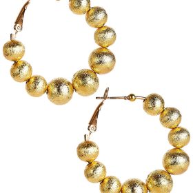Georgia Hoop - Brushed Gold 10mm