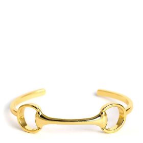 Gold Horse Bit Cuff - 18k Plated
