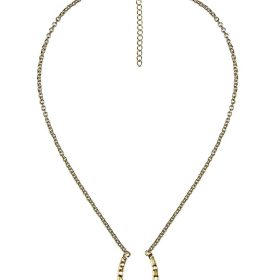 Gold Horseshoe Charm Necklace - 18k Gold Plated