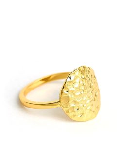 Golden Ripple Ring - 18k Gold Plated - Jess Fay Collection