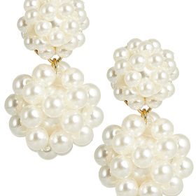 Kate Cluster Pearl Large Statement - Earrings - Belle of  the Ball