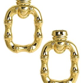 Keke Bamboo Gold Earring - 18k Gold Plated