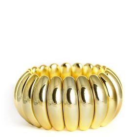 Large Rachel Cuff - Gold Acrylic Stretchy Cuff