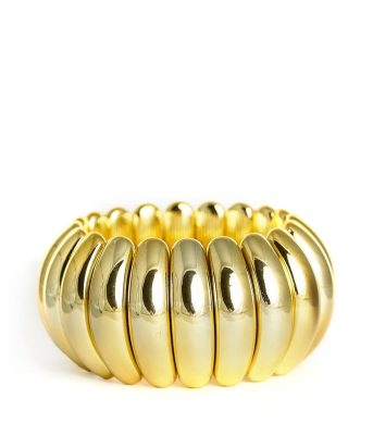 Large Rachel Cuff - Gold Acrylic Stretchy Cuff