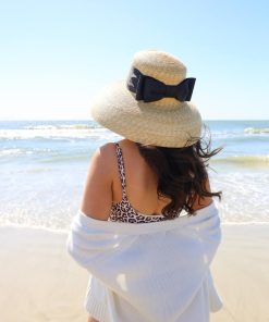 Lauren Hat - Black Flat Bow - Belle of the Ball Collection