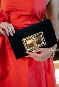 Lillian Clutch - Black Velvet