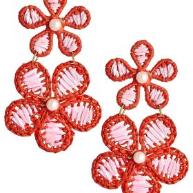 Marigold -  Two - Tone - Raffia Earring