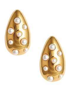 Mini Mila Hoop - Gold & Pearl Earring