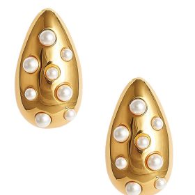 Mini Mila Hoop - Gold & Pearl Earring