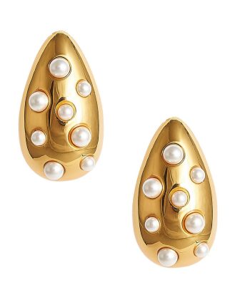 Mini Mila Hoop - Gold & Pearl Earring