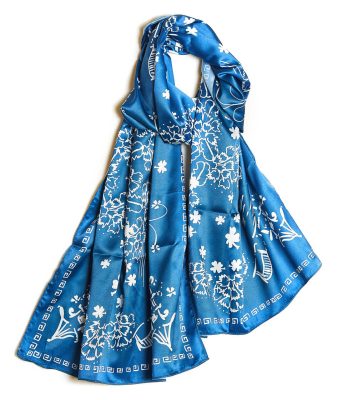 Pagoda - Silk Scarf - Large Rectangle Shape