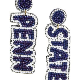 Penn State Drop  - Fabric Backed Earrings