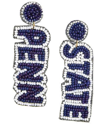 Penn State Drop  - Fabric Backed Earrings