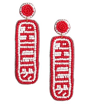 Phillies Drop  - Fabric Backed Earrings