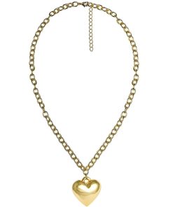 Sienna - Puffy Heart Necklace - 18k Gold Plated