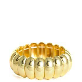 Small Rachel Cuff - Gold Acrylic Stretchy Cuff