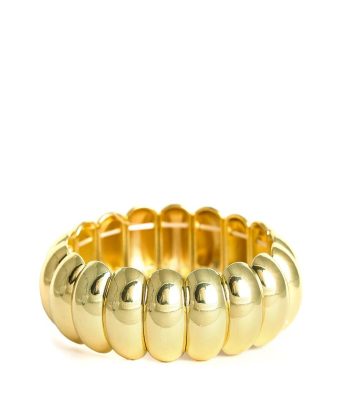 Small Rachel Cuff - Gold Acrylic Stretchy Cuff