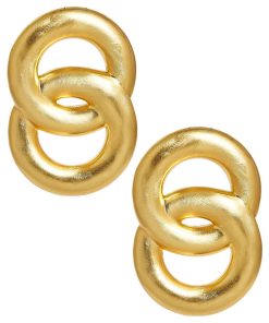 Spencer Earring - Medium - Brushed Gold