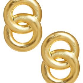 Spencer Earring - Medium - Brushed Gold