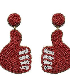 Thumbs UP - Aggies - Fabric Backed Earrings