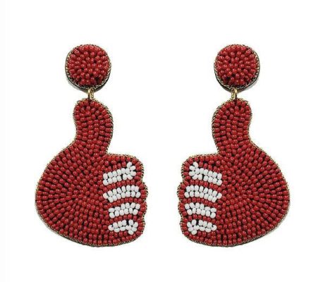 Thumbs UP - Aggies - Fabric Backed Earrings