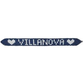 Villanova - Navy - Flat Adjustable Beaded Bracelet