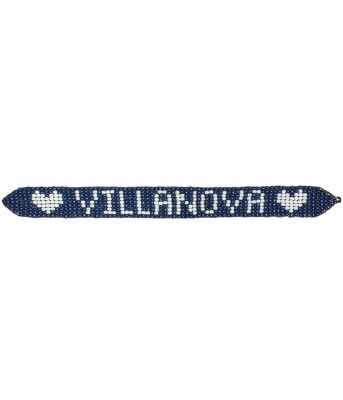 Villanova - Navy - Flat Adjustable Beaded Bracelet