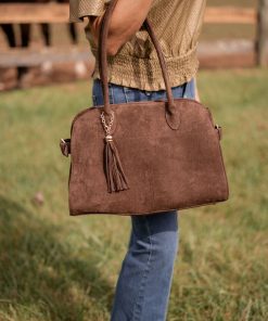 Megan -  Faux Suede Medicine Bag
