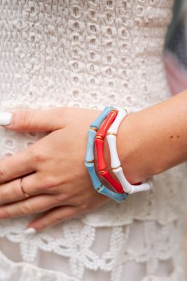 Red, White and Blue Bracelet Stack
