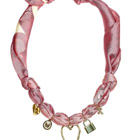 Rosie - Pink Heart - Scarf Necklace