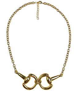 Sarah - Chunky Horsebit Necklace - 18k Gold Plated