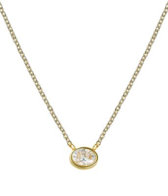 Small Oval Bezel Necklace