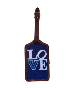 Villanova Lacrosse Needlepoint Luggage Tag