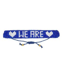 We Are - Flat Adjustable Beaded Bracelet
