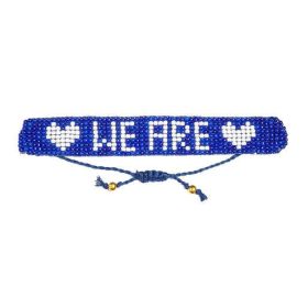 We Are - Flat Adjustable Beaded Bracelet